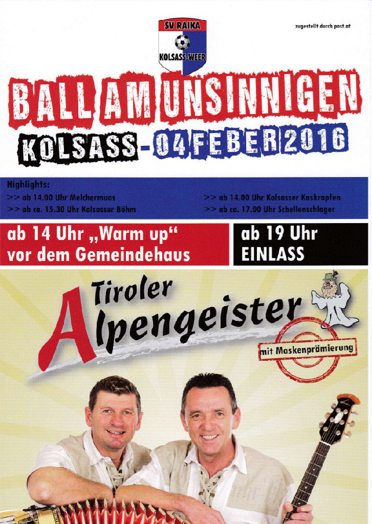 plakat unsinniger 2016