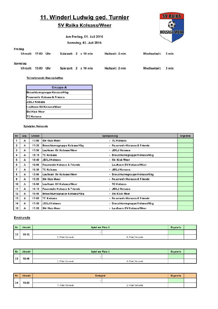 spielplan